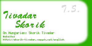tivadar skorik business card